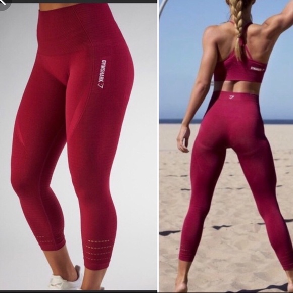 Gymshark ORIGINAL red SEXY leggings XS 🍒 - Picture 2 of 8